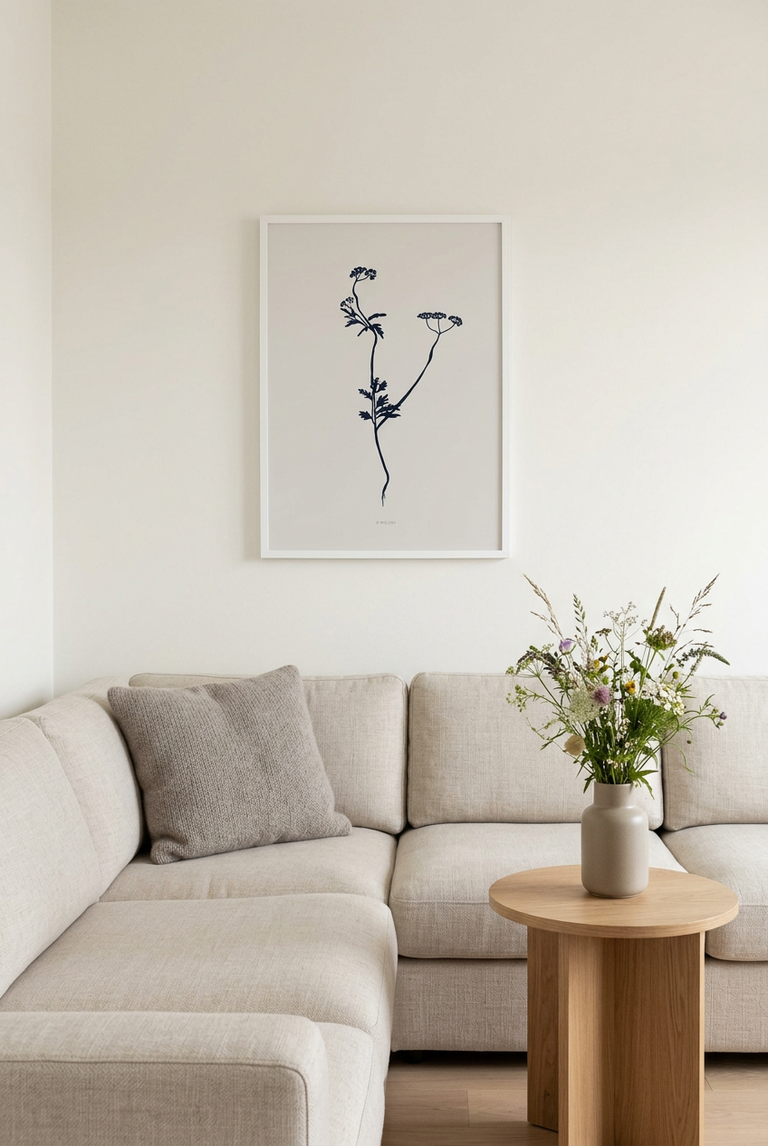 הדפס - Botanical silhouette - Torilis japonica