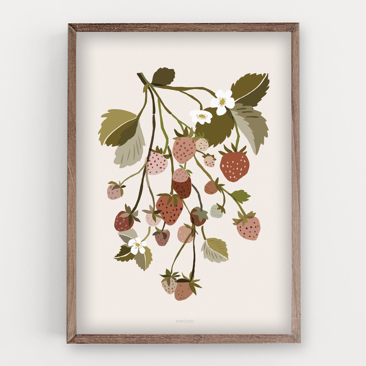 הדפס - Harvest - strawberries