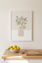 הדפס - Pottery and Flowers - Lemon Branch