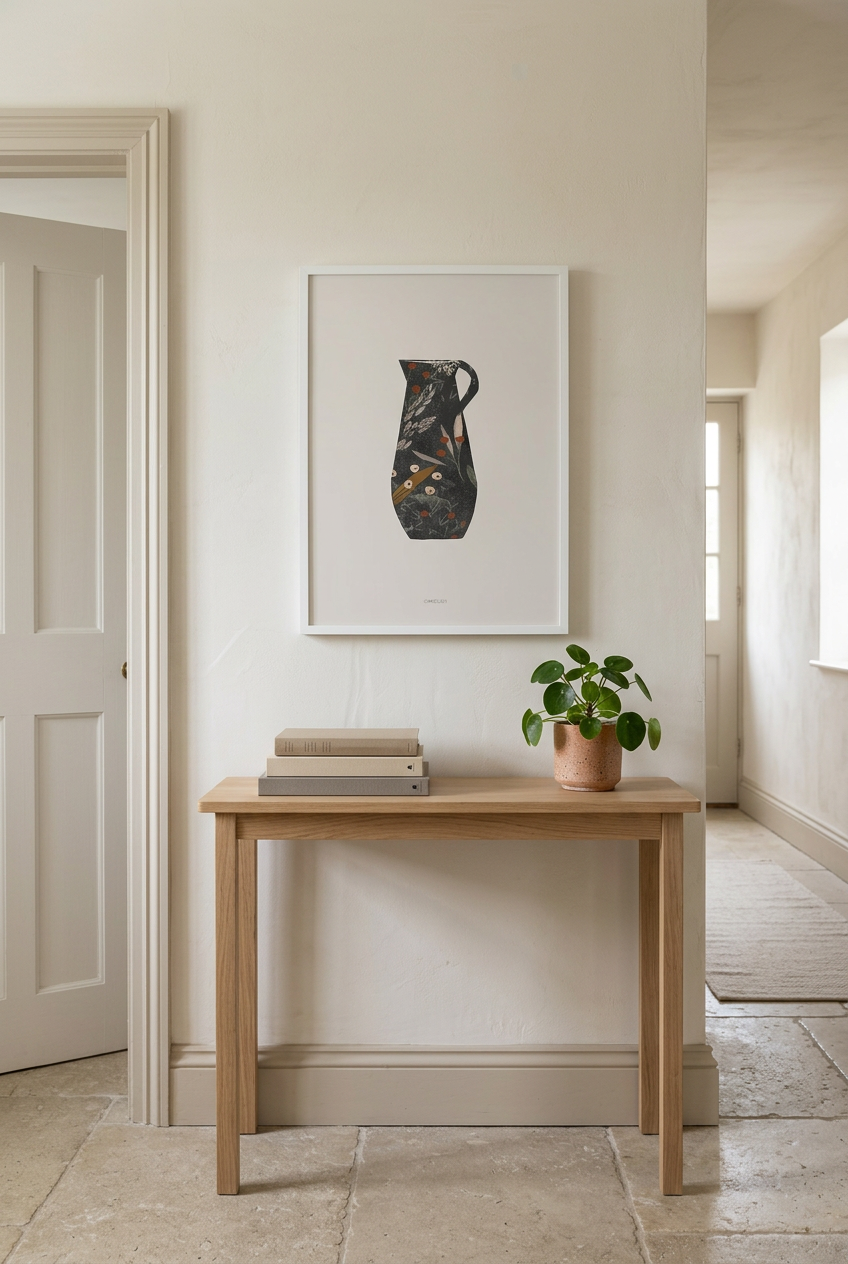 הדפס - Black Floral Vase