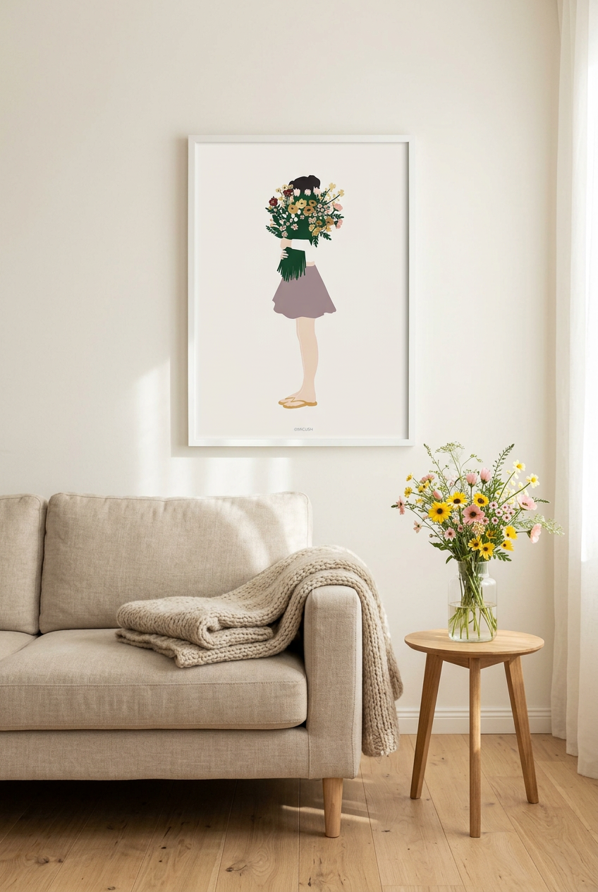הדפס - Modern Women - Floral Lady