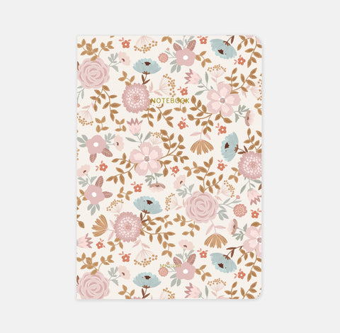 מחברת תפורה - Spring Retro Flowers