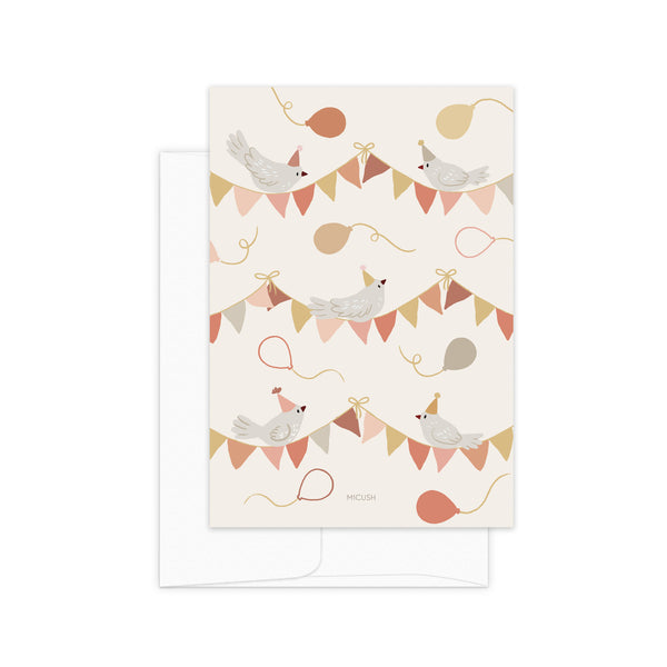 גלויה - Birthday  Birds