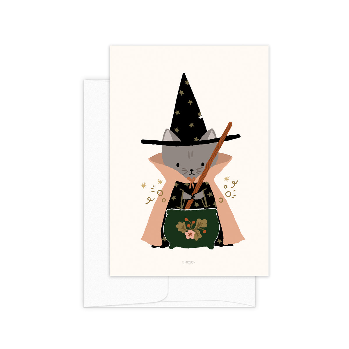 גלויה - Halloween cat