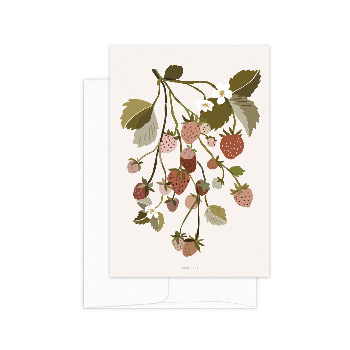 גלויה - Harvest - Strawberries