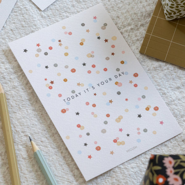 גלויה - Birthday Confetti