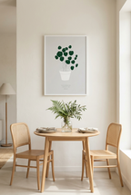 הדפס - Pilea peperomioides - Grey