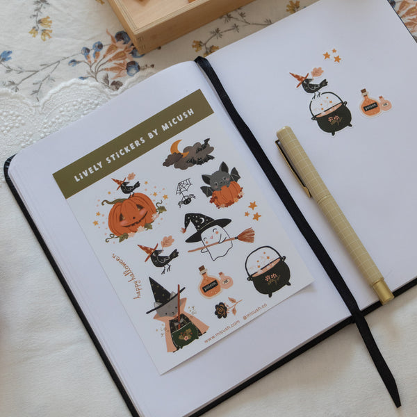 דף מדבקות -חג האלווין