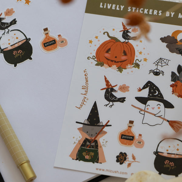 דף מדבקות -חג האלווין