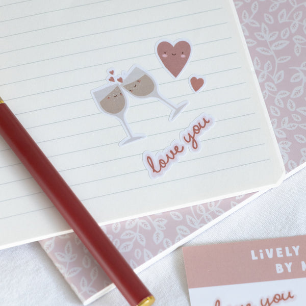 דף מדבקות - אהבה