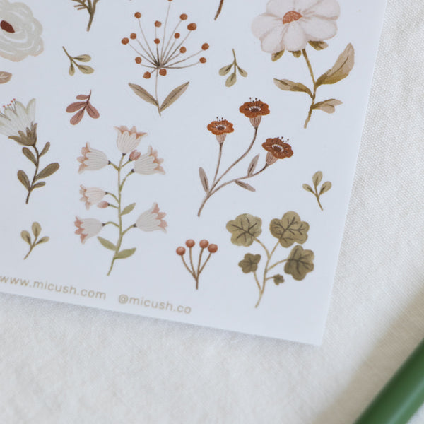 דף מדבקות - פריחה אביבית