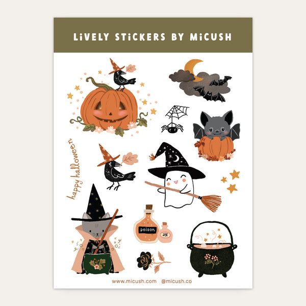 דף מדבקות -חג האלווין