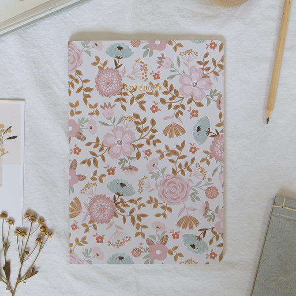 מחברת תפורה - Spring Retro Flowers