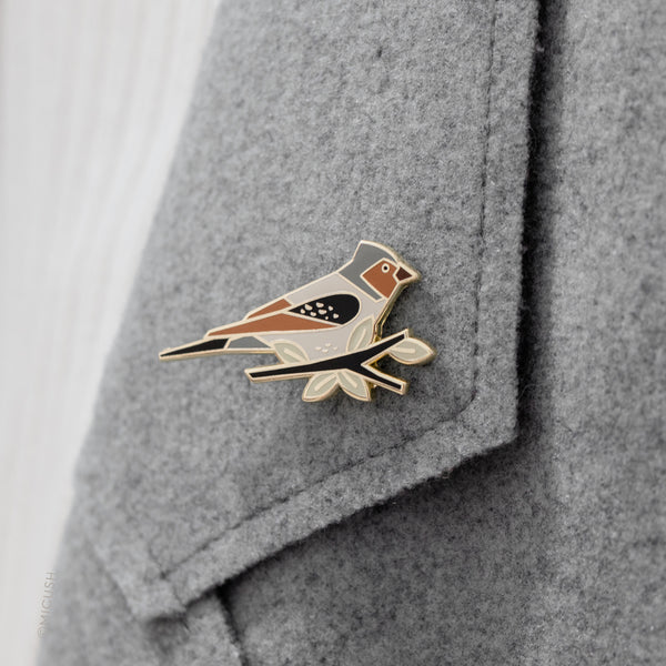 סיכת דש - ציפור