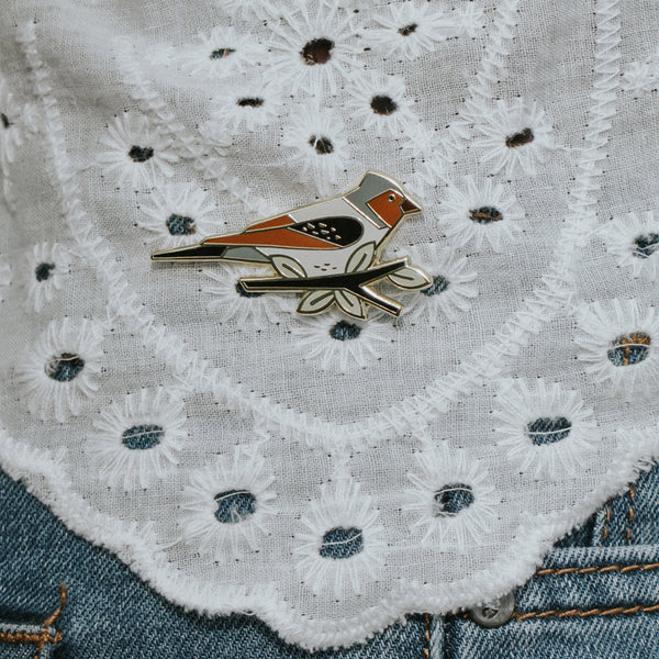 סיכת דש - ציפור