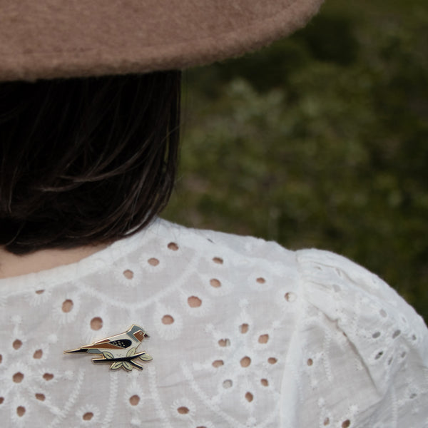 סיכת דש - ציפור