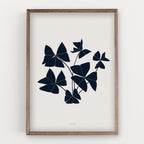 הדפס - Botanical silhouette - Oxalis triangularis (False shamrock)