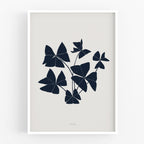 הדפס - Botanical silhouette - Oxalis triangularis (False shamrock)