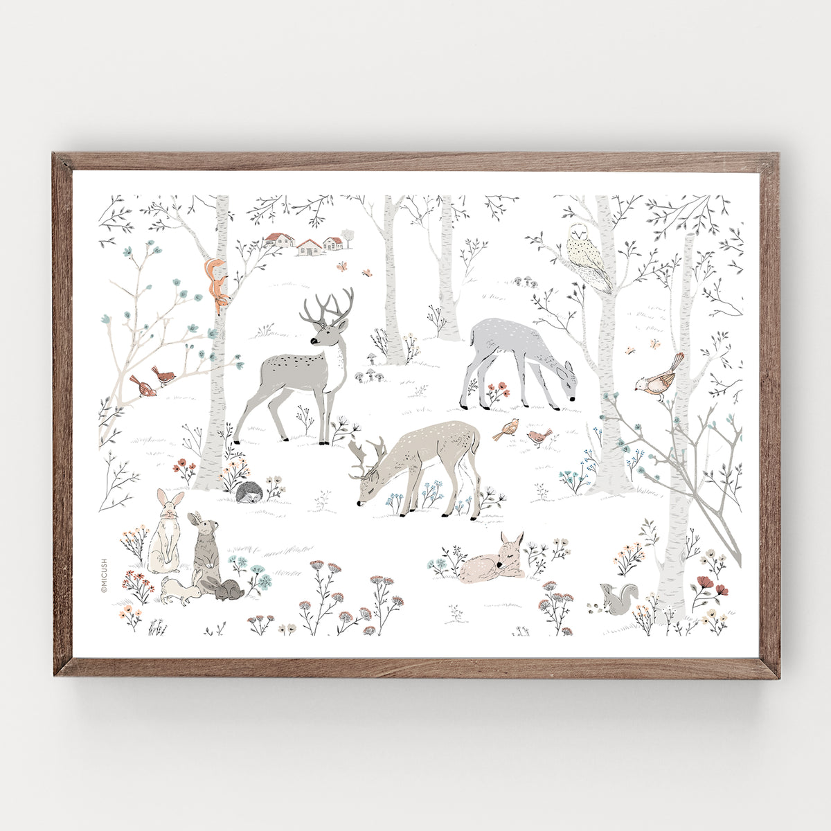 הדפס - Deers In The Wood