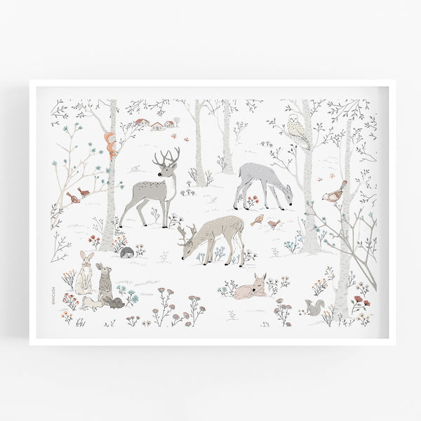 הדפס - Deers In The Wood