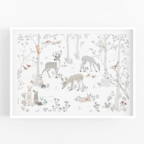 הדפס - Deers In The Wood