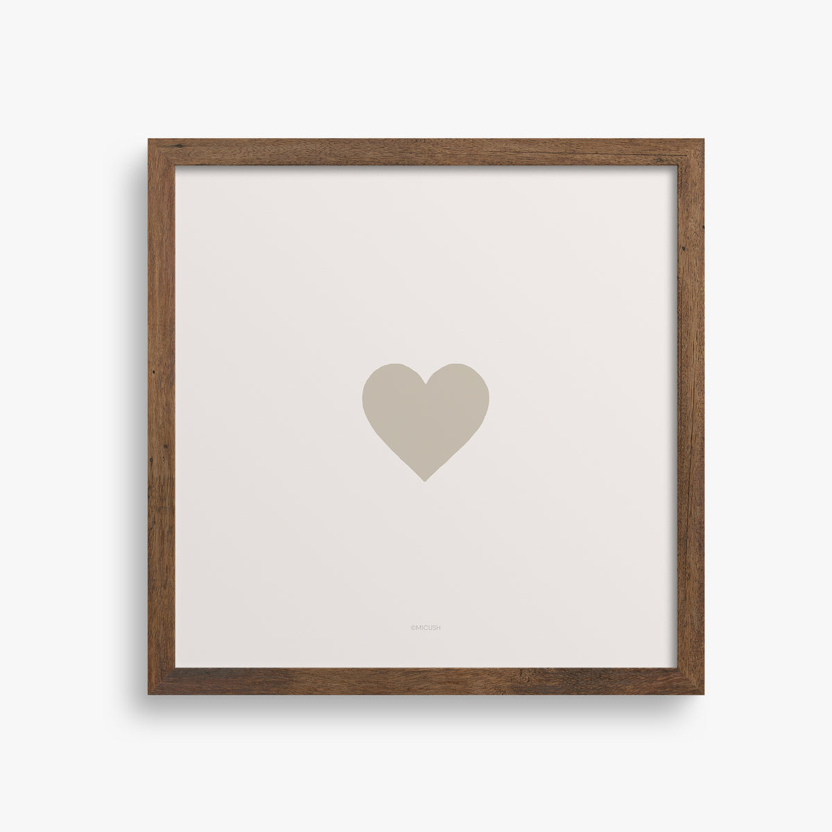 הדפס - Pale Olive Green Heart