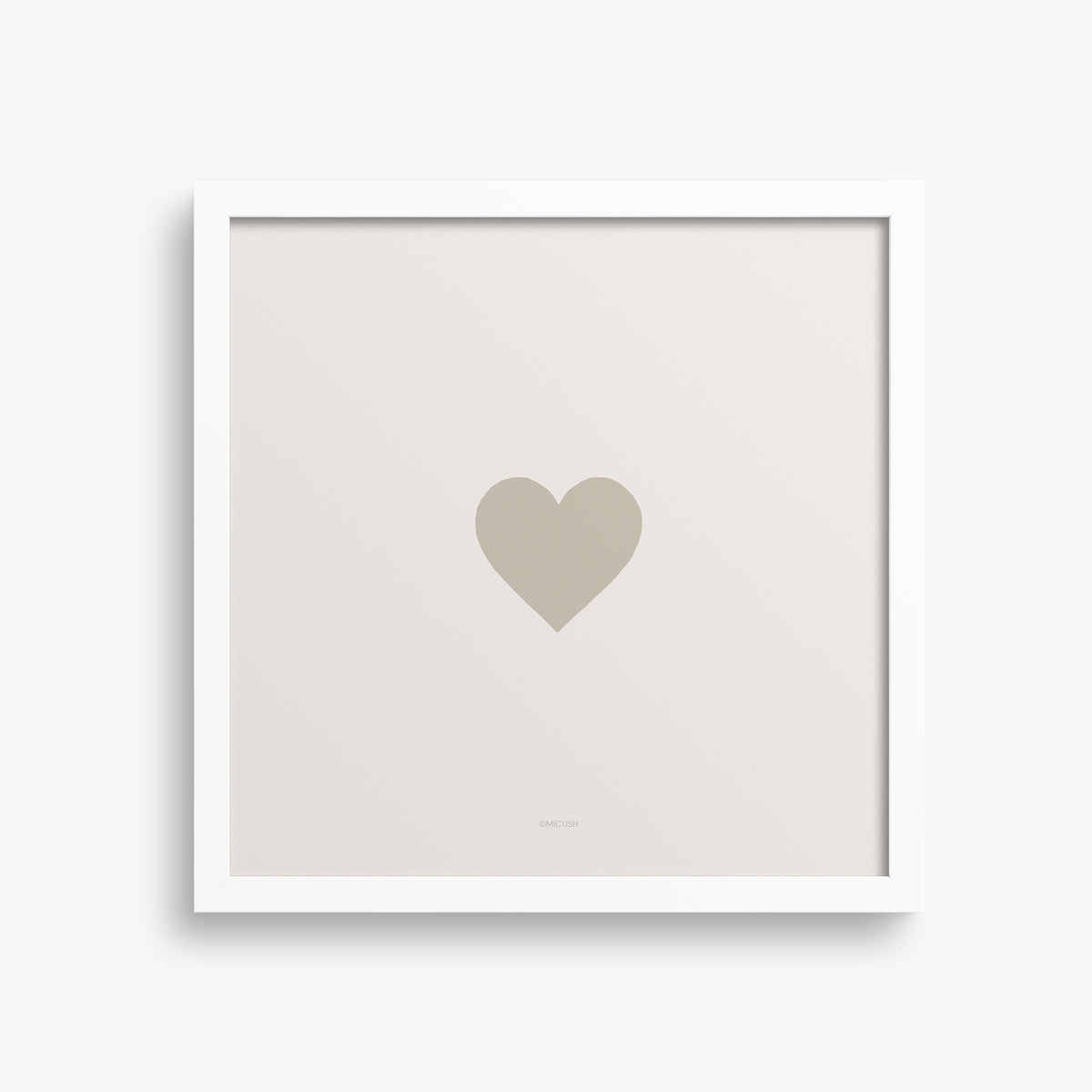 הדפס - Pale Olive Green Heart