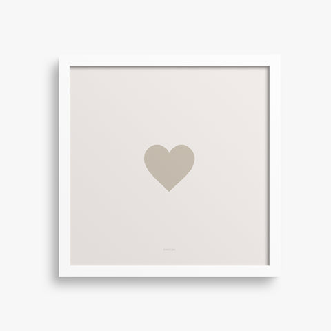 הדפס - Pale Olive Green Heart