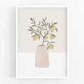 הדפס - Pottery and Flowers - Lemon Branch
