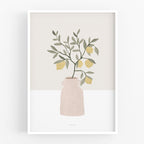 הדפס - Pottery and Flowers - Lemon Branch