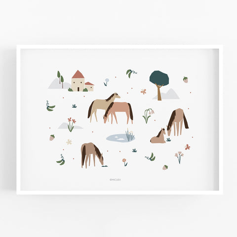 הדפס - Farm Living Horses