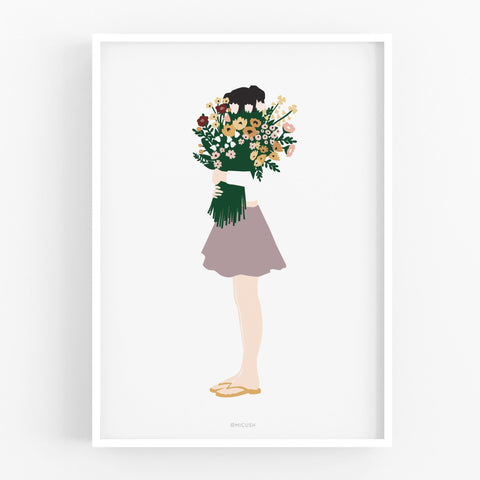 הדפס - Modern Women - Floral Lady