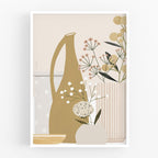 הדפס - Pottery and Flowers - Blush (Close up)