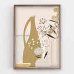 הדפס - Pottery and Flowers - Blush (Close up)