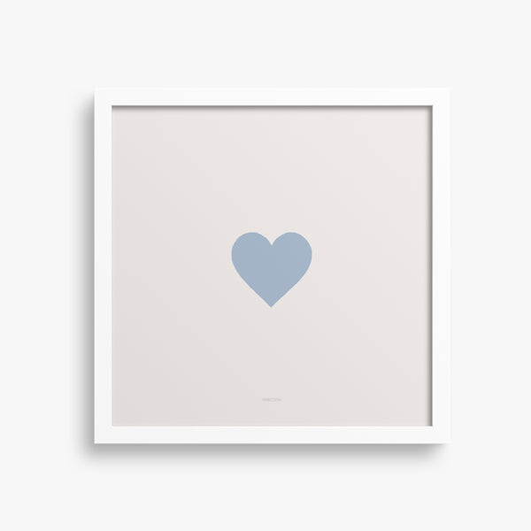 הדפס -Light Blue Heart