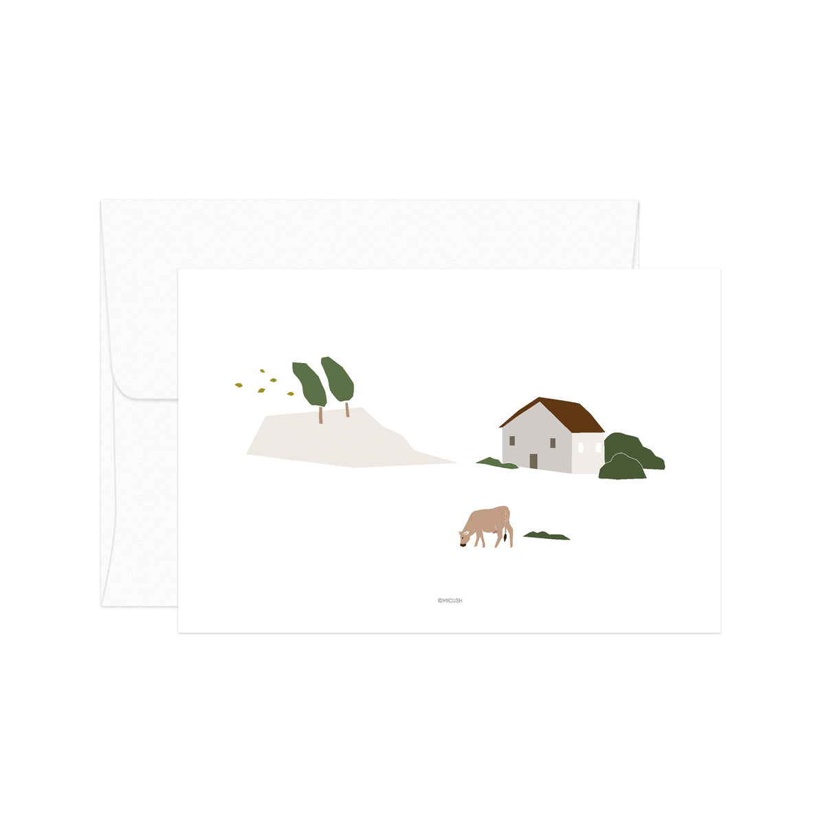גלויה - Countryside - Cow