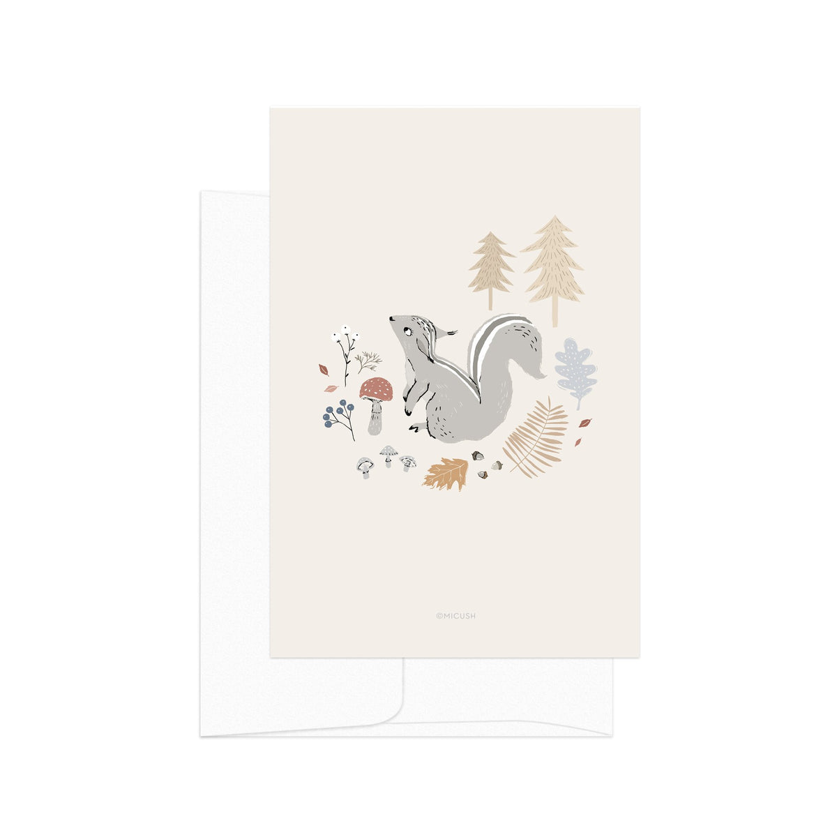גלויה - Autumn Squirrel