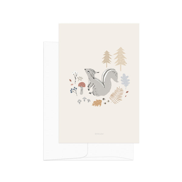 גלויה - Autumn Squirrel