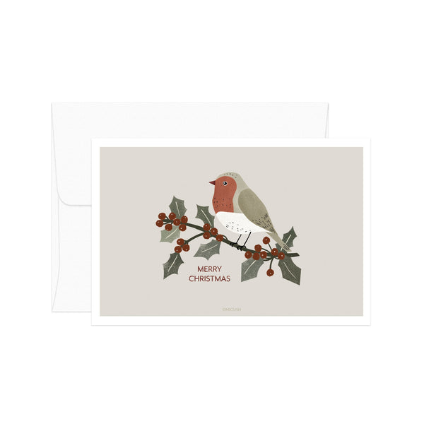 גלויה -  Christmas - Robin