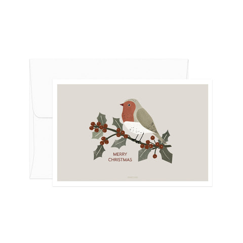 גלויה -  Christmas - Robin