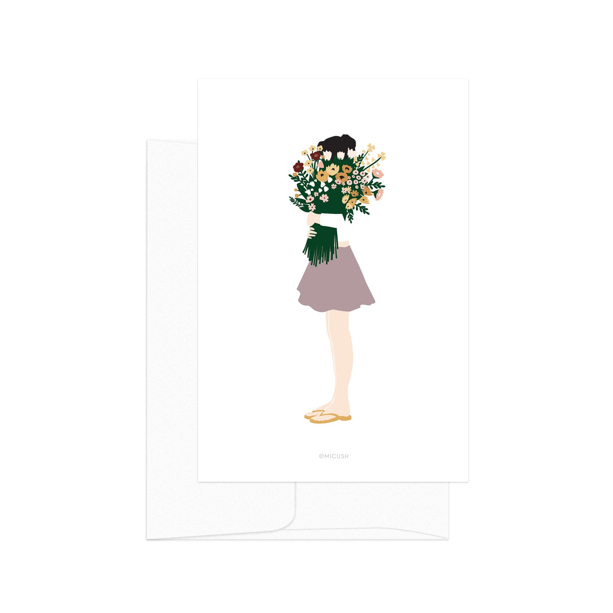 גלויה - Modern Women - Floral Lady