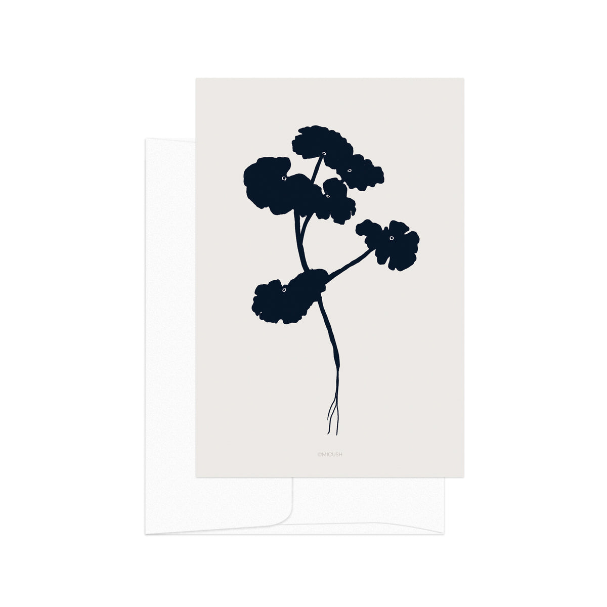 גלויה - Pelargonium silhouette