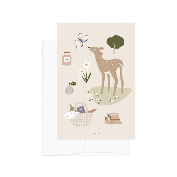 גלויה - Simple Life - Deer