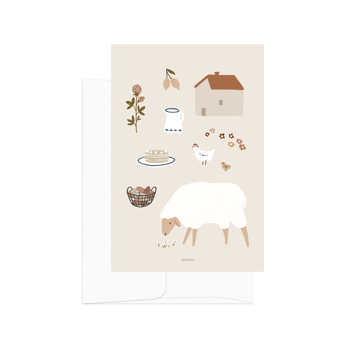 גלויה - Simple Life - Sheep