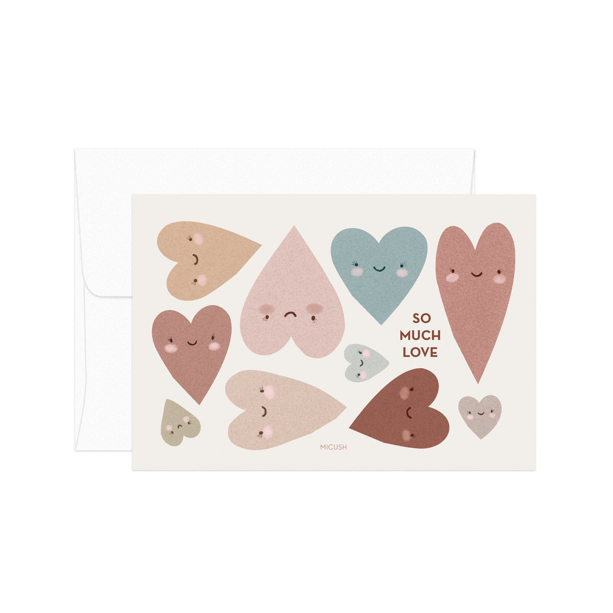 גלויה - So much love - Hearts