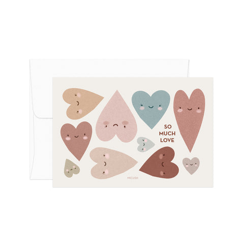 גלויה - So much love - Hearts