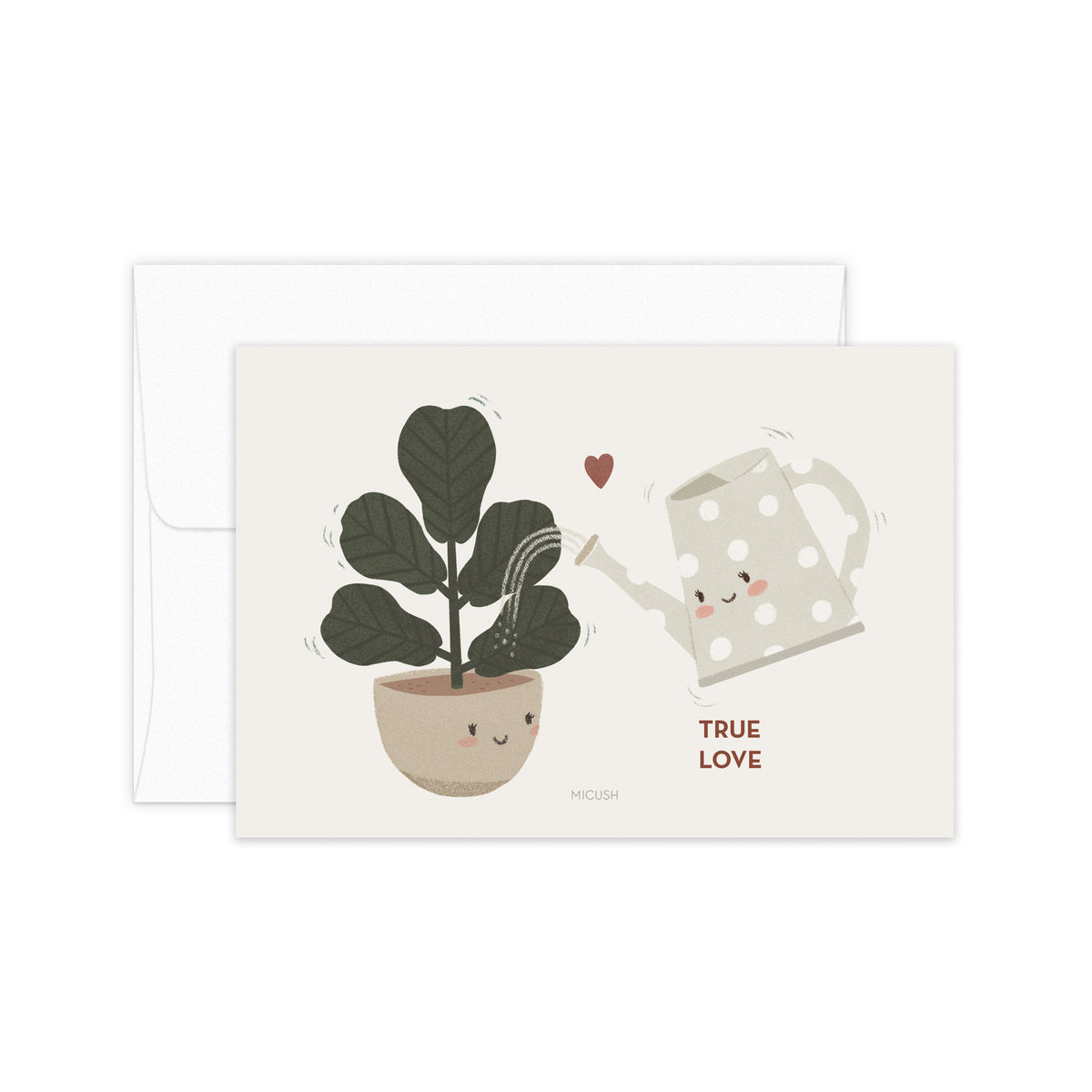 גלויה - True Love - Plant & Funnel