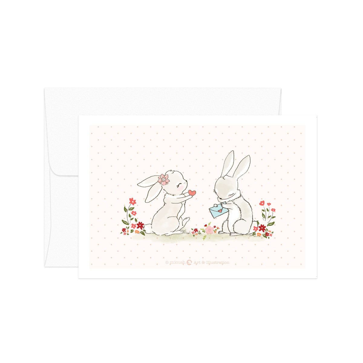 גלויה - Love Bunnies - Valentine Letter