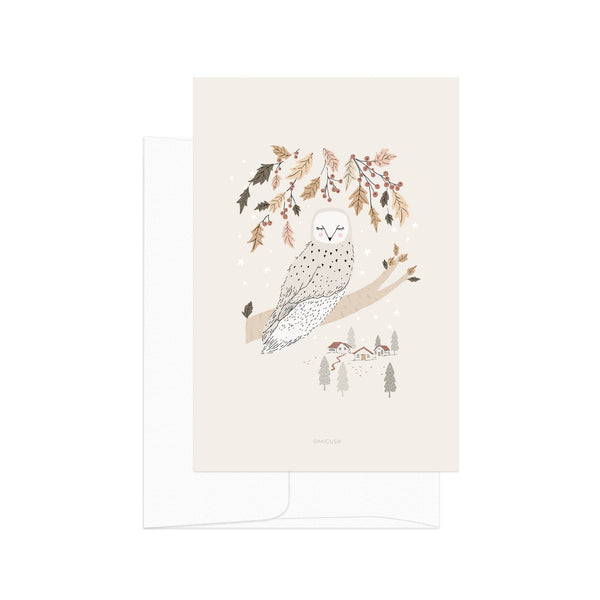 גלויה - Autumn Owl