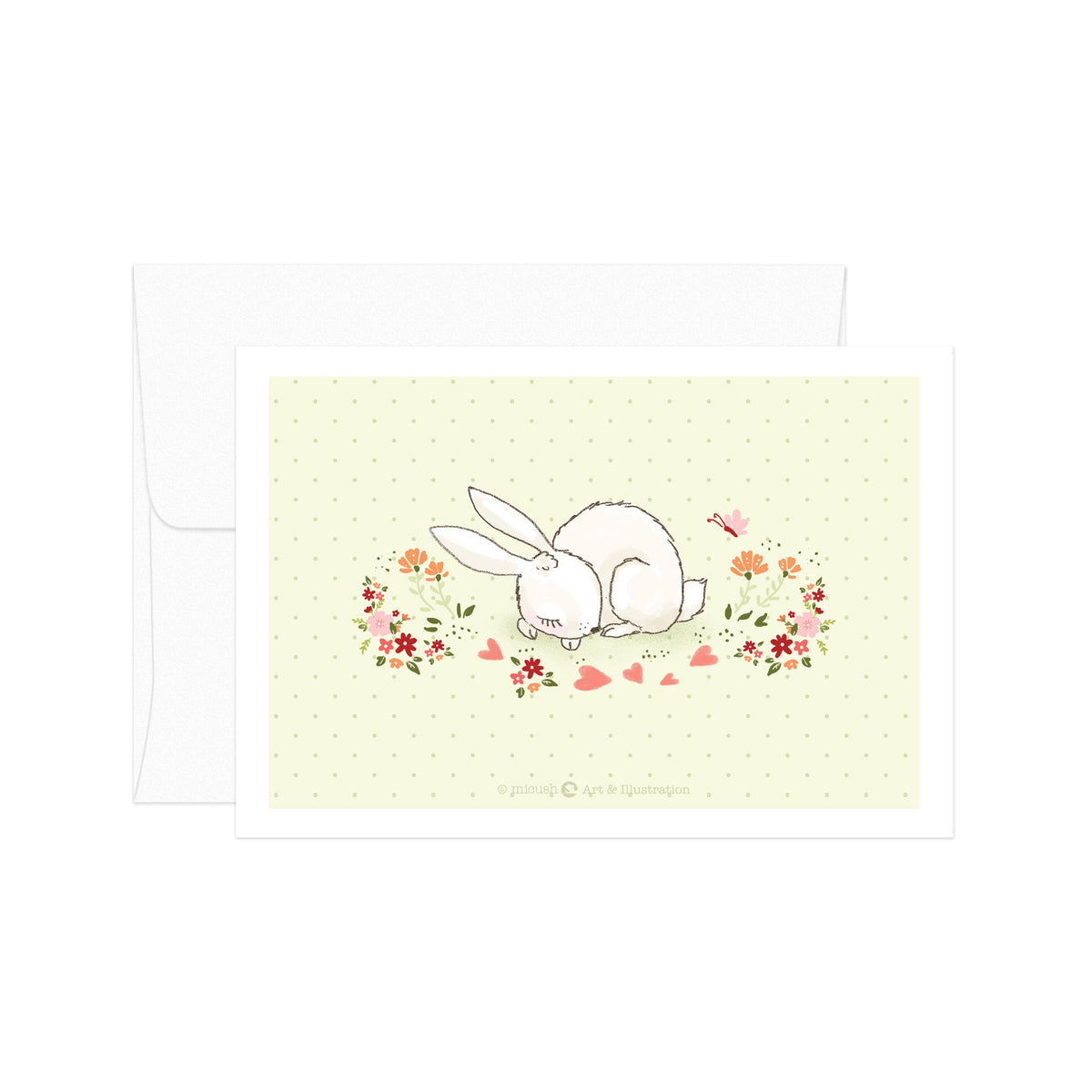 גלויה - Love Bunnies - Sweet Dreams